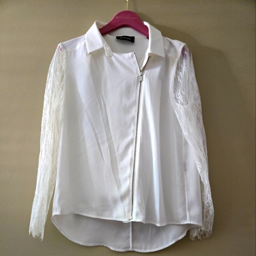 The Kooples White Lace Blouse Size M